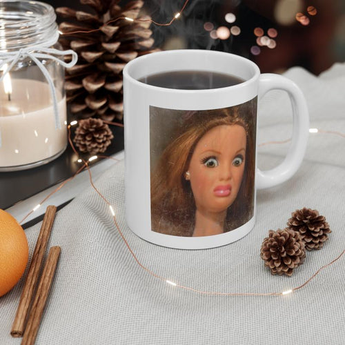 Disgusted Barbie Face Mug