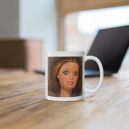 Disgusted Barbie Face Mug
